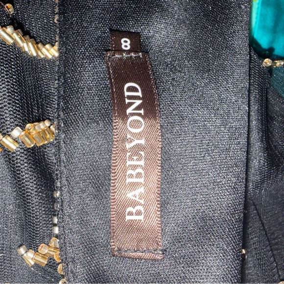 Babeyond Elegant Black and Gold Beaded Dress 1920s elegant party flapper - Picture 5 of 7